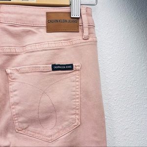 Calvin Klein pink Jeans high rise summer stylish boho cute gentle street wear